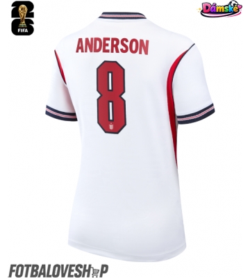 Anglie Elliot Anderson #8 Dámské Domácí Dres MS 2026 Krátký Rukáv